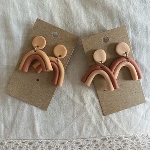 Homemade polymer clay earrings